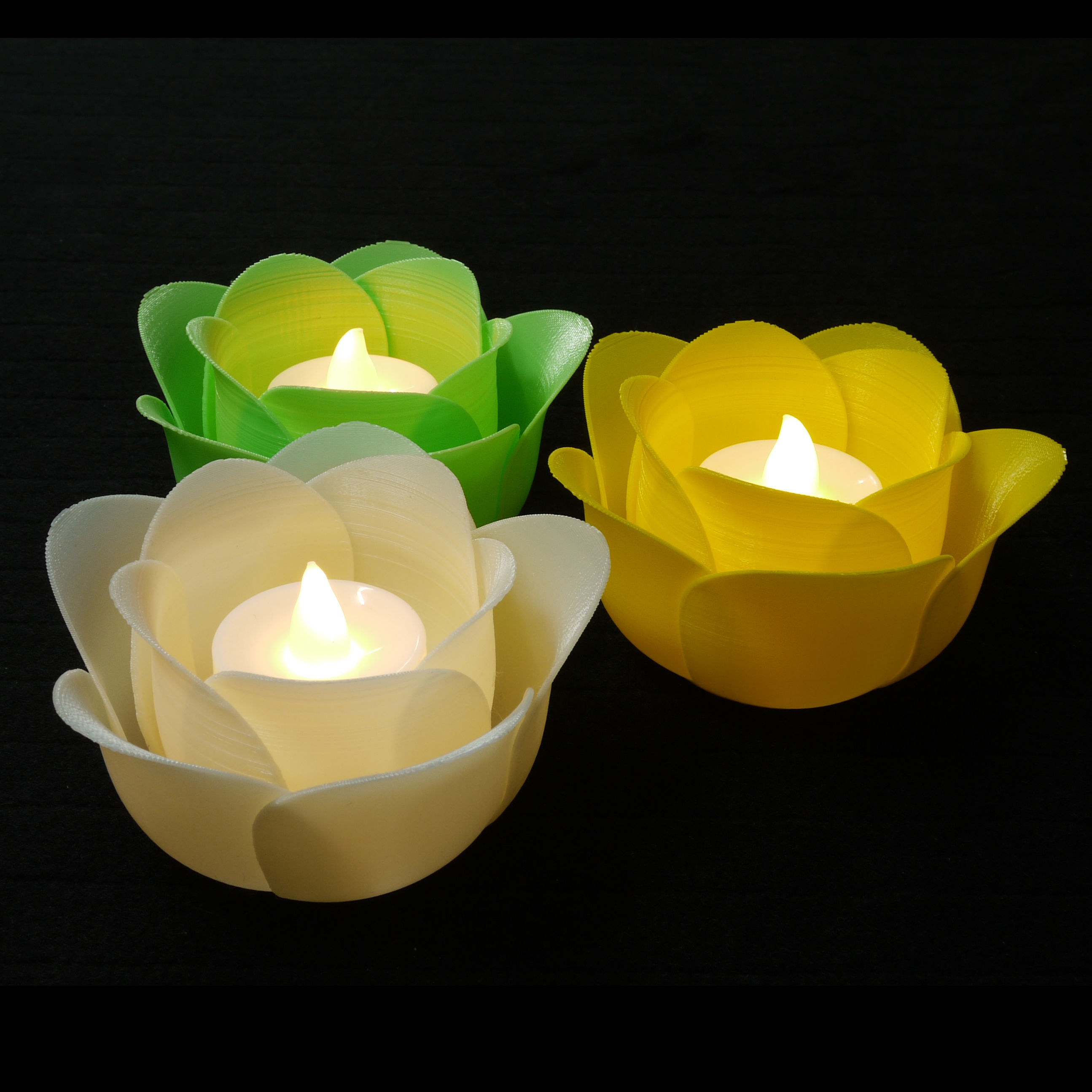 Flower Candle Holder Tealight Holder 3D print model_6