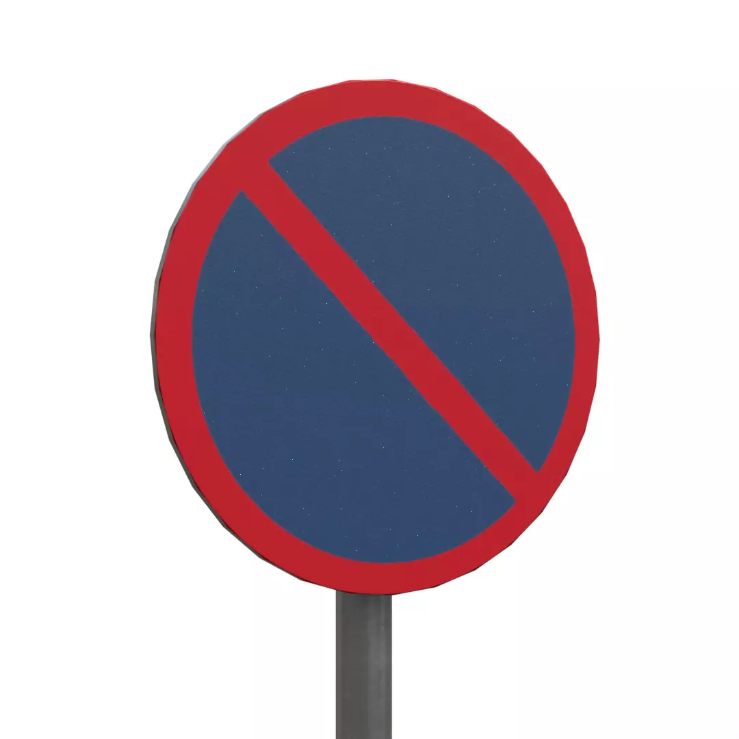 No Parking SignBoard Low-poly 3D model