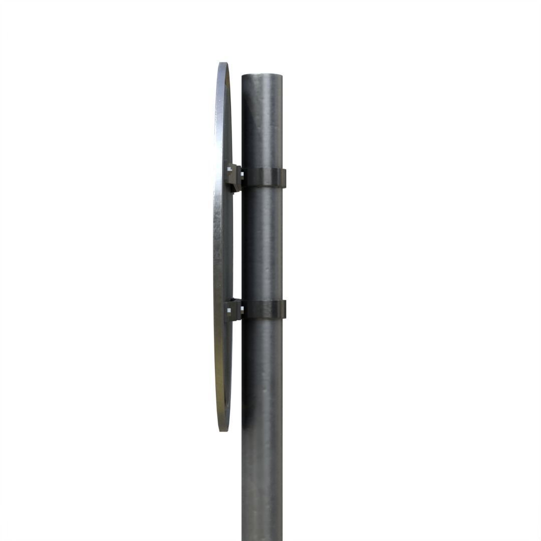 No stopping or standing SignBoard Low-poly 3D model_9