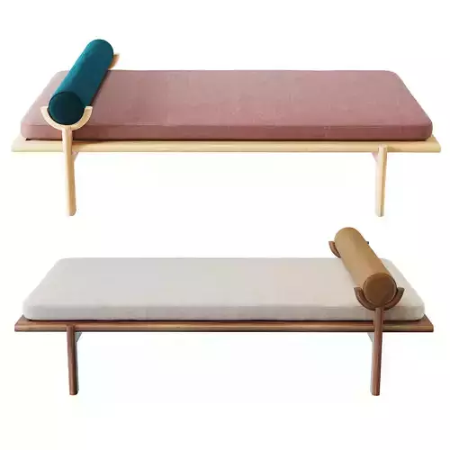 Walnut crescent lounge