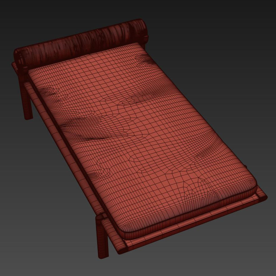 Walnut crescent lounge 3D model_4