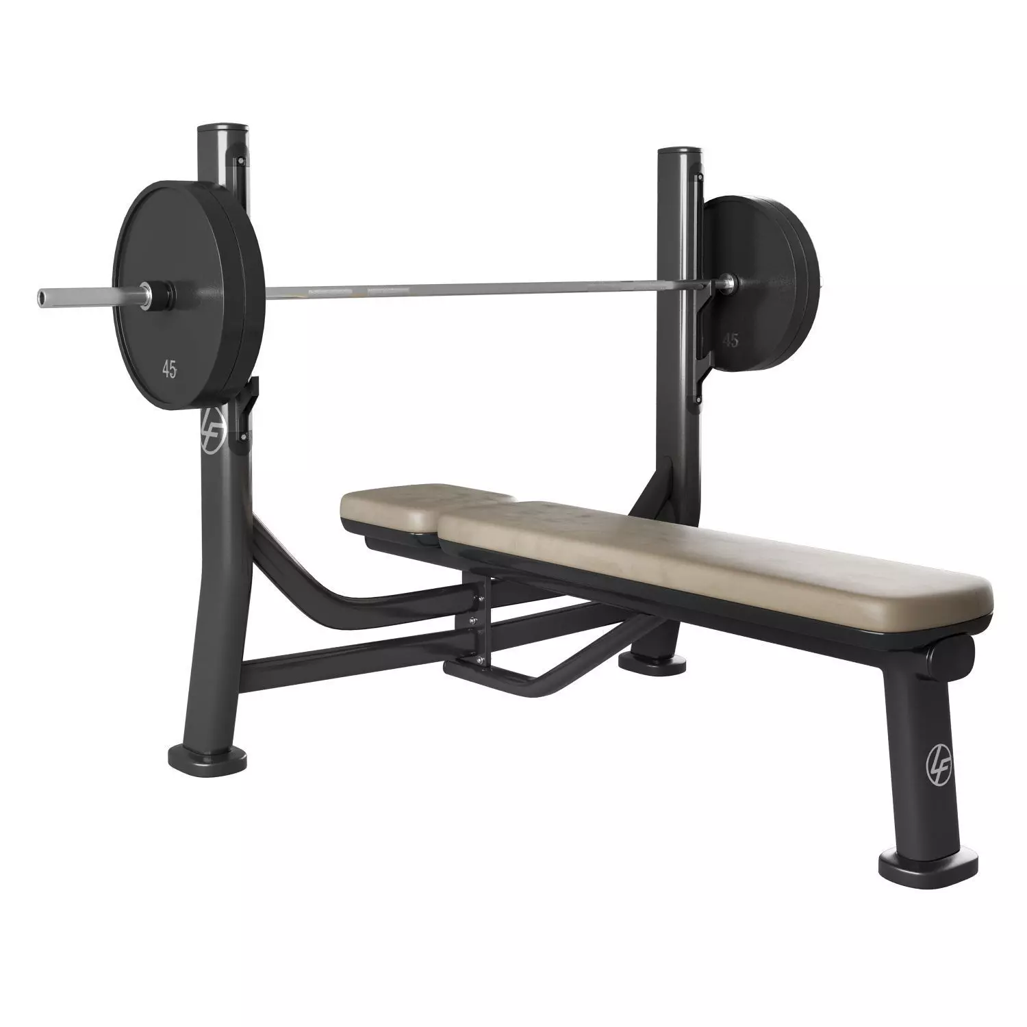 Signature Series Olympic Flat Bench 3D model_0