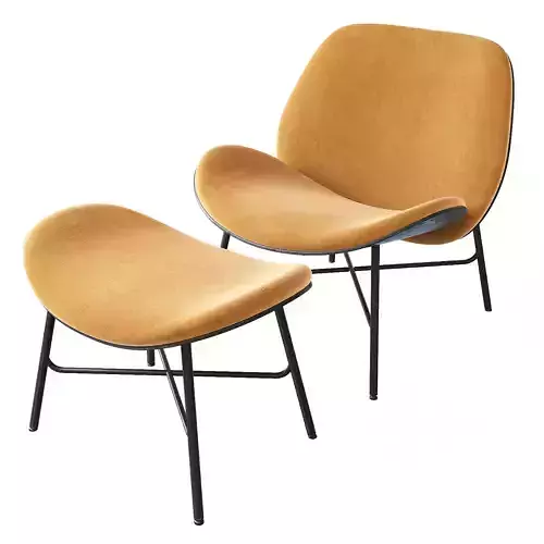 Pode Nihan Armchair and Pouf