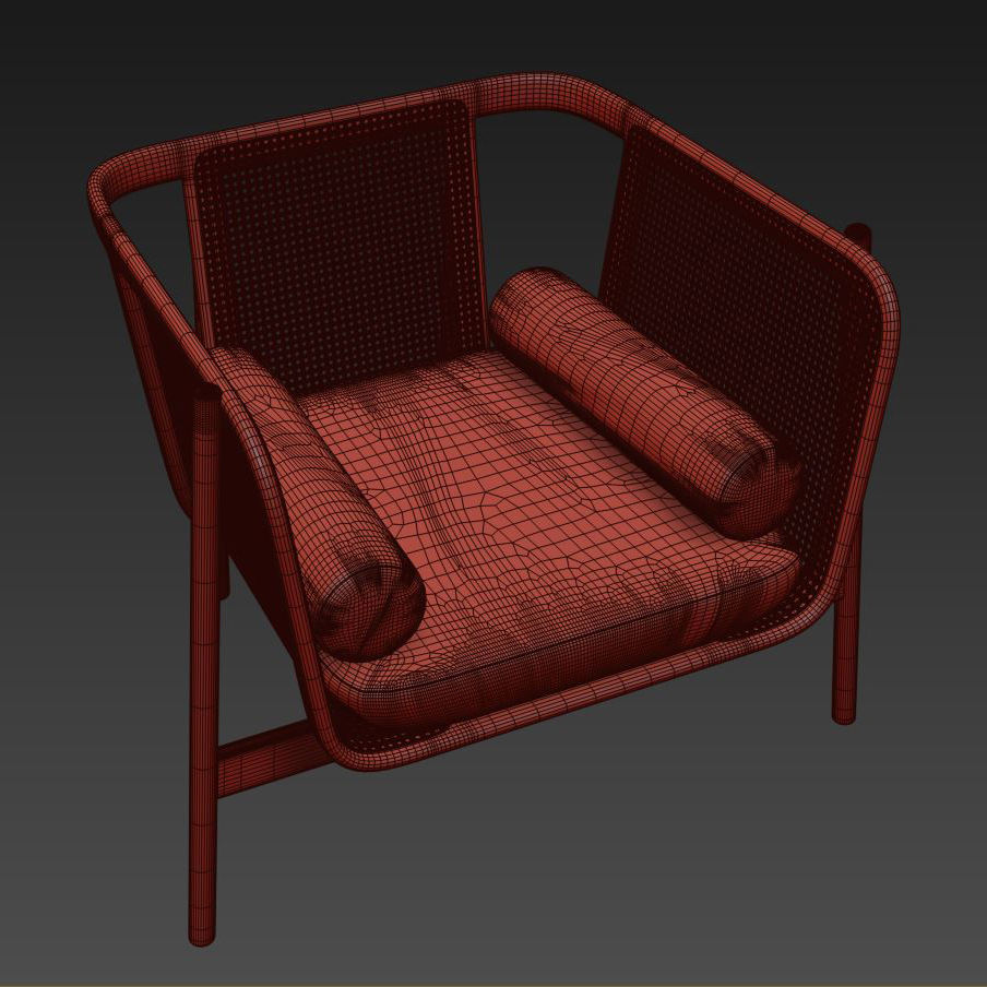 Hamper Lounge Chair 3D model_3