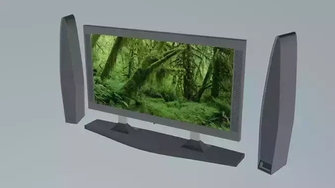 TV set with columnes