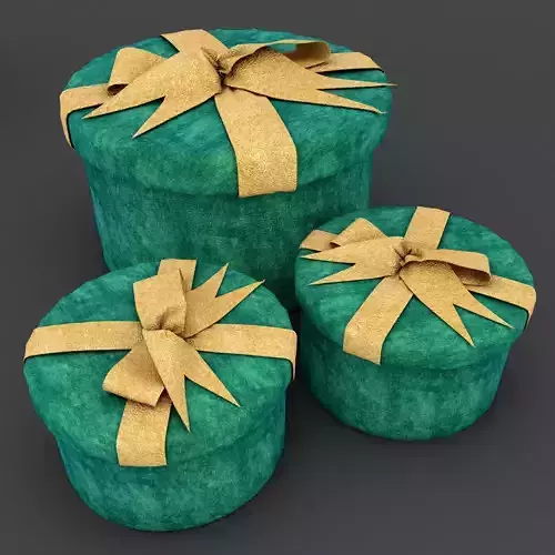 Gift box ribbon 3D model