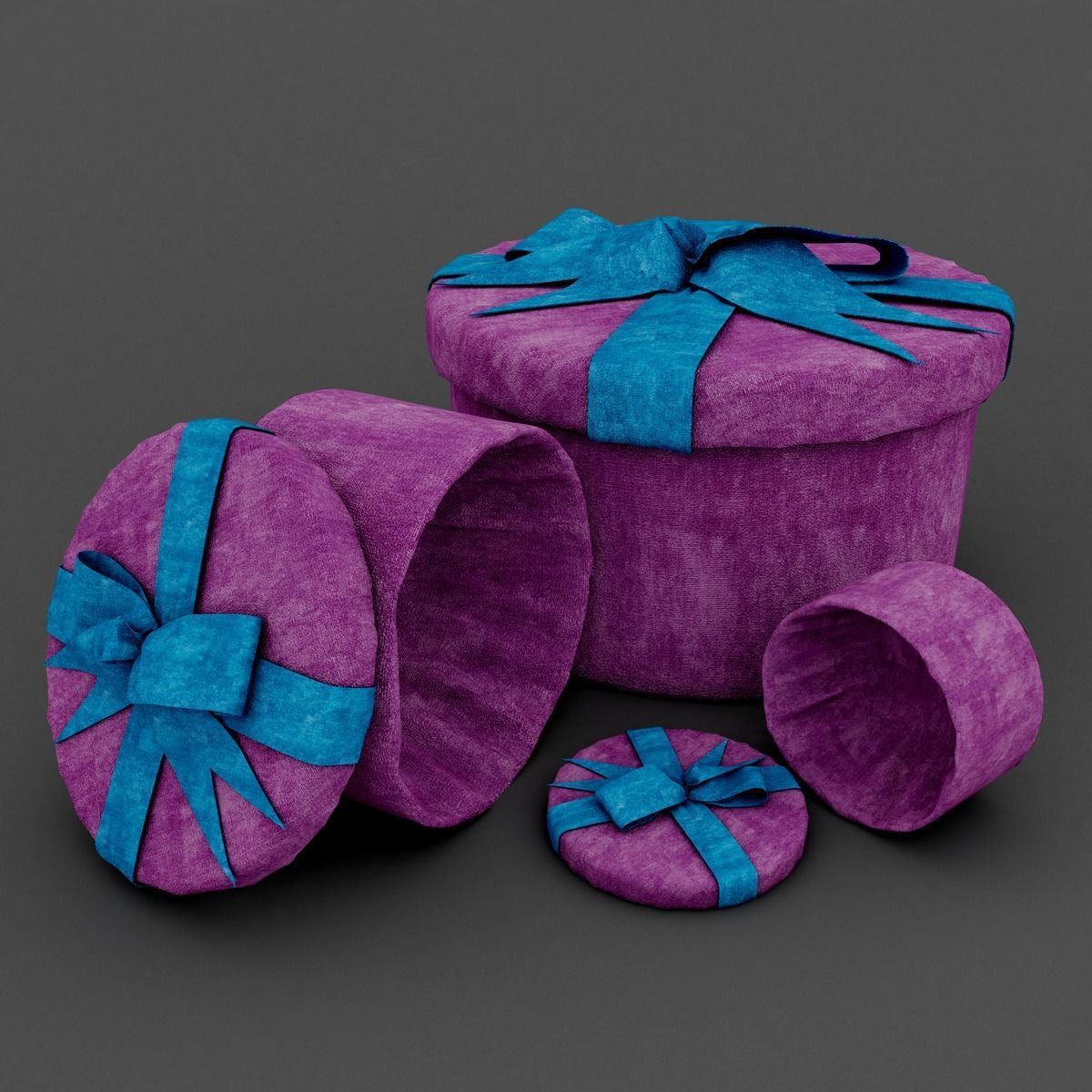 Gift box ribbon 3D model_1