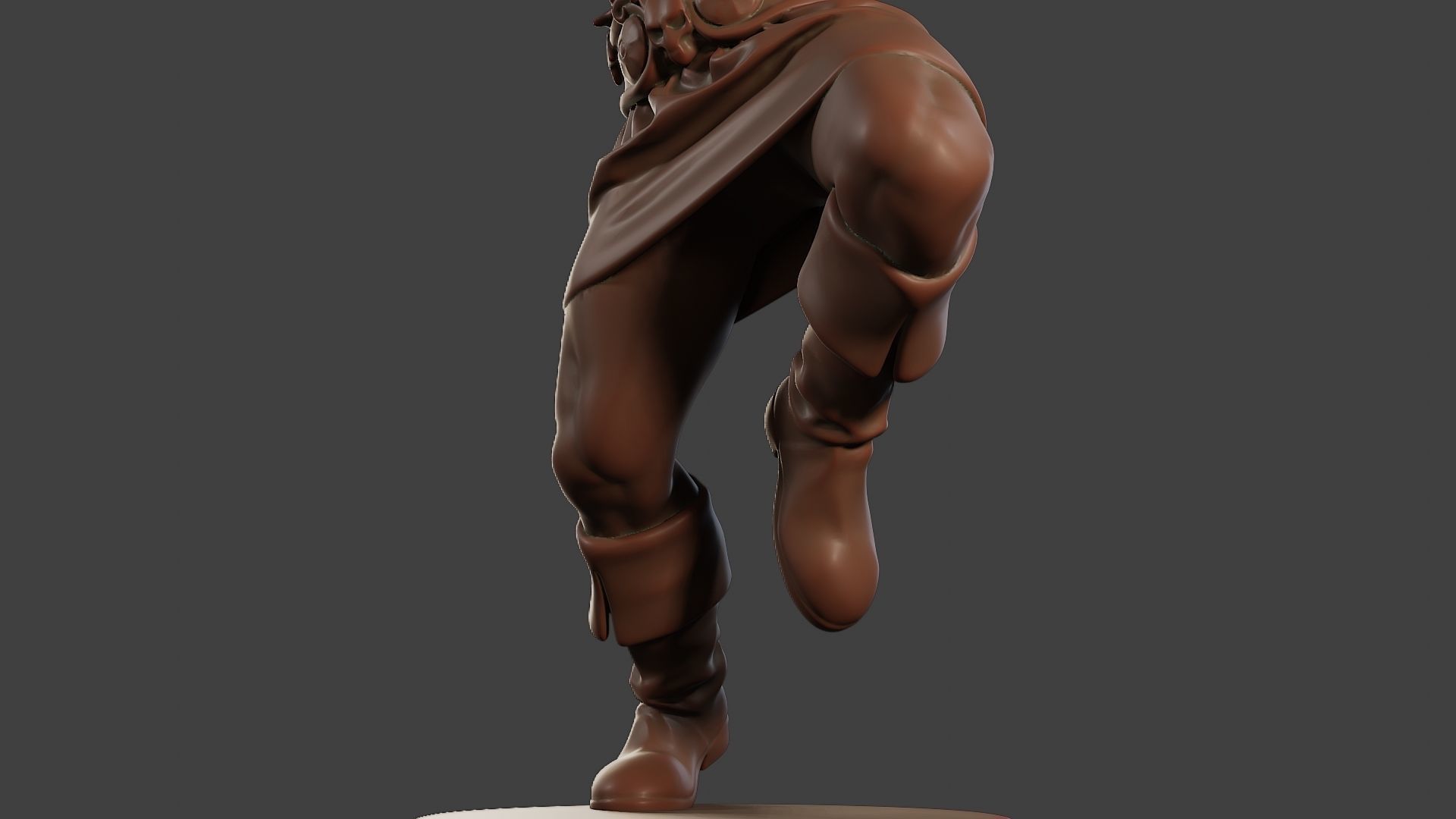 Male Barbarian 2HSword Attacking2 3D print model_13