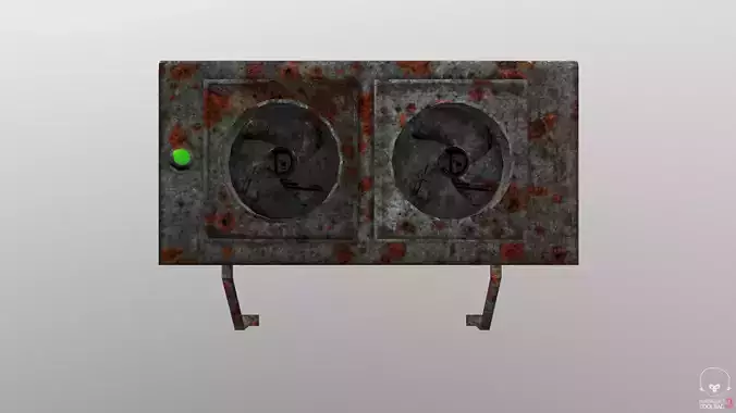 Game ready Air conditioner 3D model Low-Poly