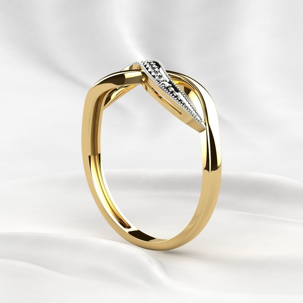 Infinity Gold Ring 3D print model_16