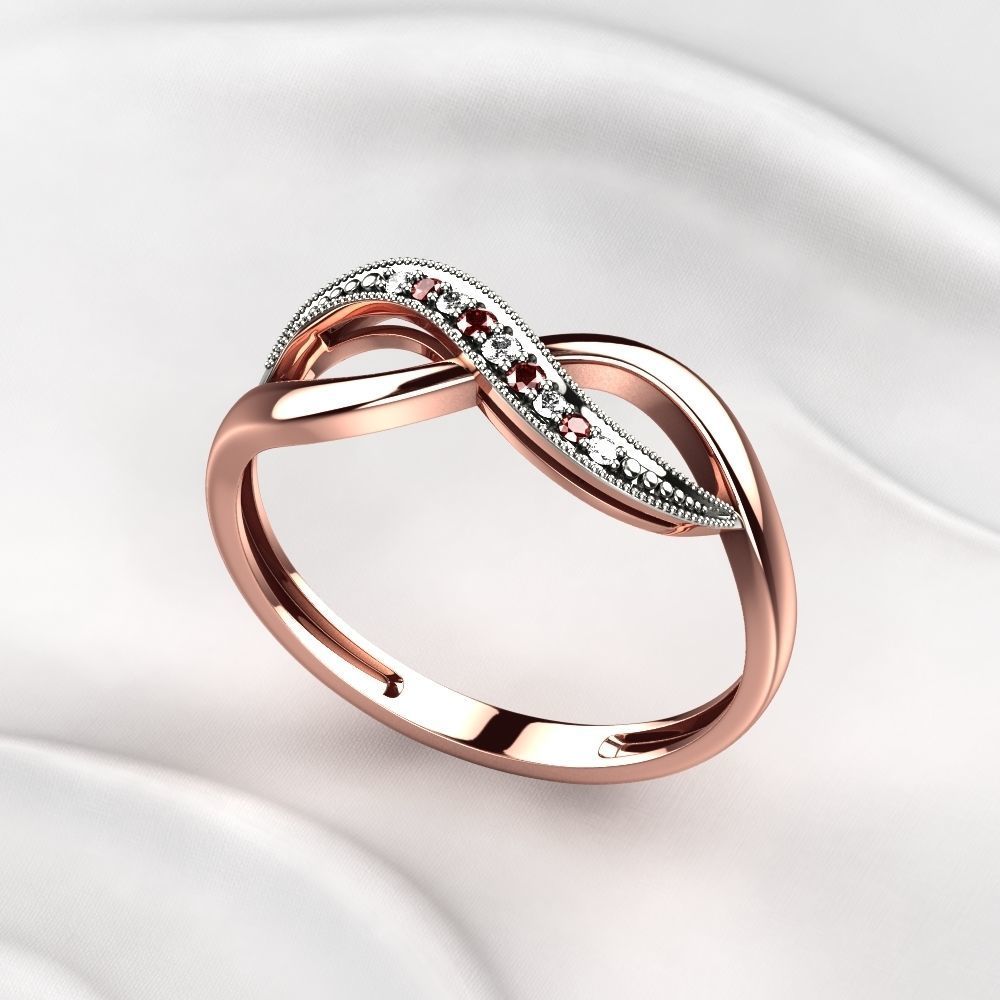 Infinity Gold Ring 3D print model_7