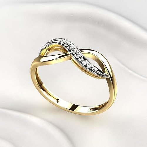 Infinity Gold Ring 3D print model