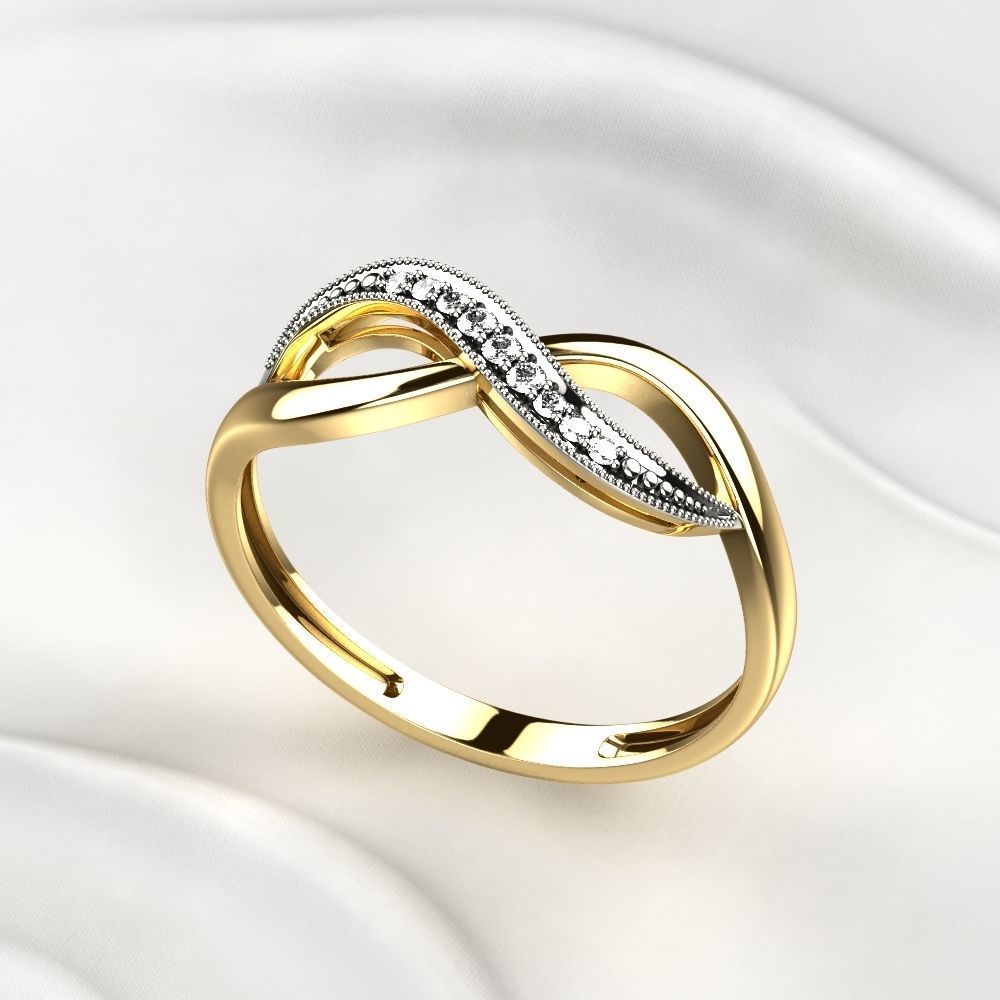 Infinity Gold Ring 3D print model_1