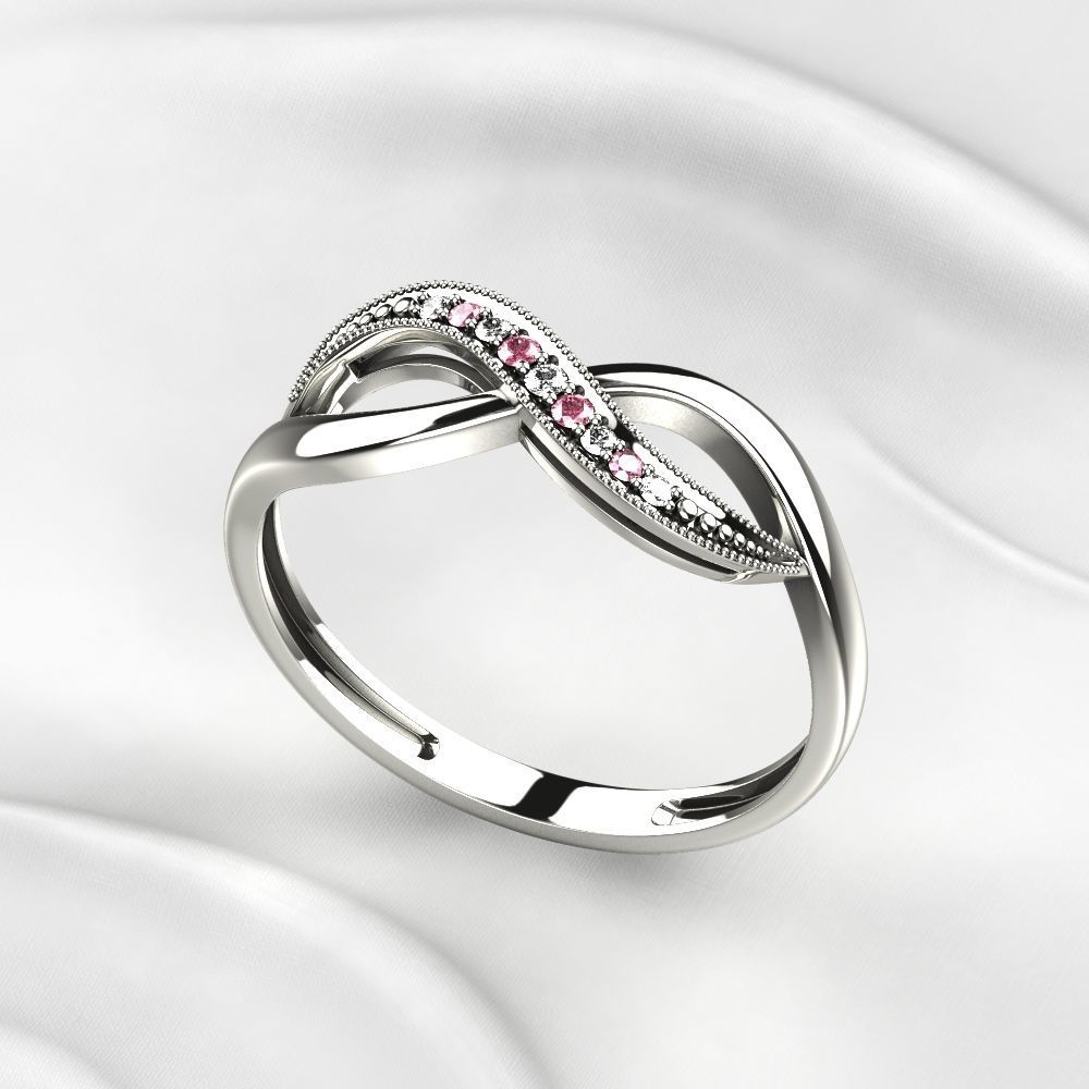 Infinity Gold Ring 3D print model_10