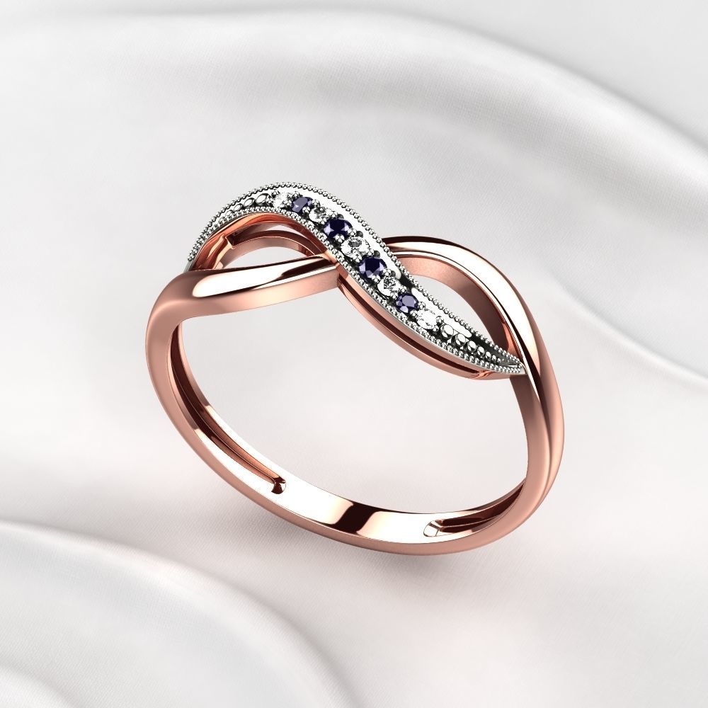 Infinity Gold Ring 3D print model_6