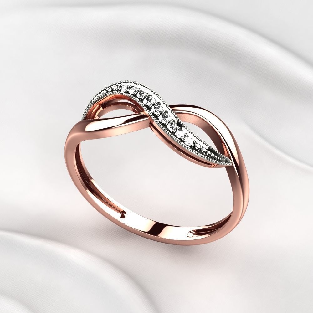 Infinity Gold Ring 3D print model_5