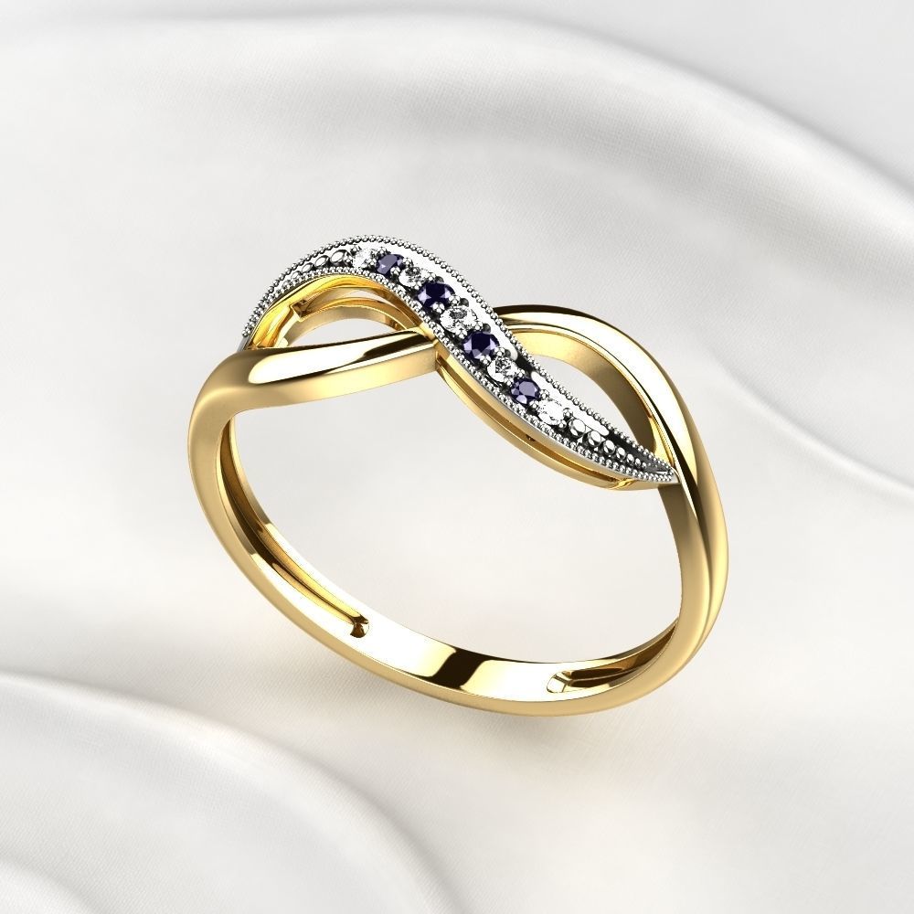 Infinity Gold Ring 3D print model_3