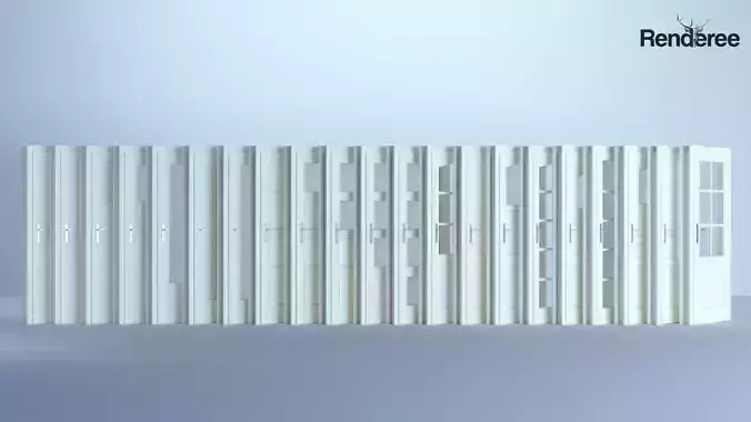 Indoor Outdoor White Door Set 1