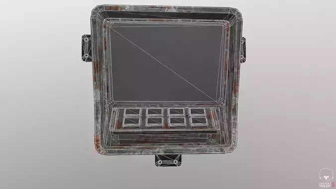 Game ready Rusty terminal 3D model Low-Poly
