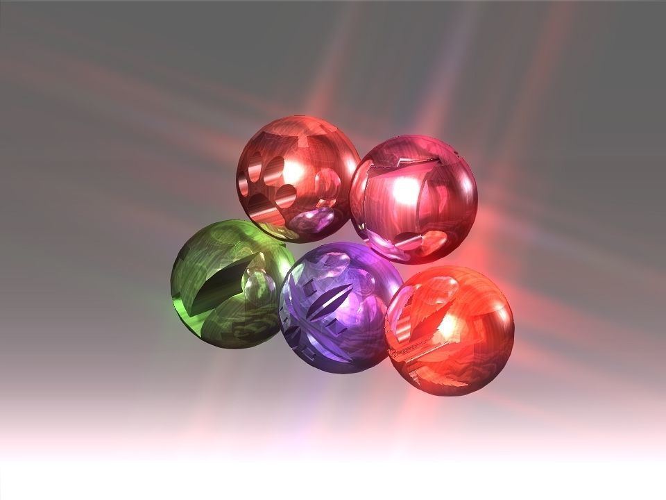 Decoration Hollow Balls Collection Low-poly 3D model_37