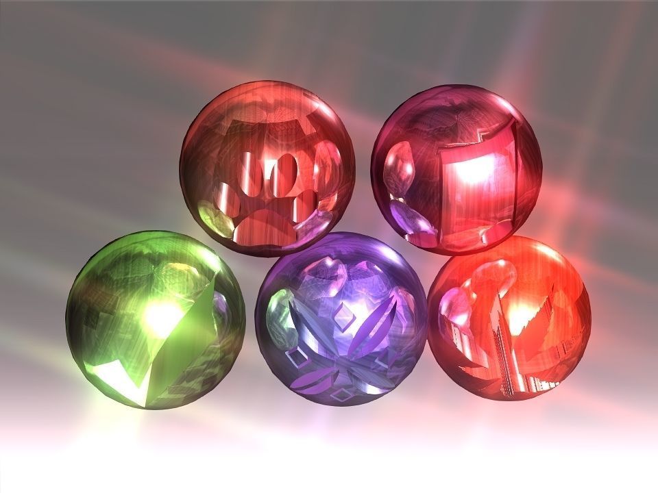 Decoration Hollow Balls Collection Low-poly 3D model_40