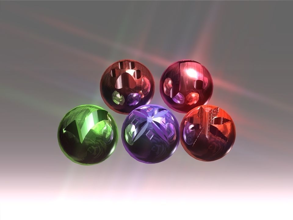 Decoration Hollow Balls Collection Low-poly 3D model_2