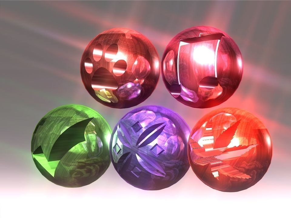 Decoration Hollow Balls Collection Low-poly 3D model_1