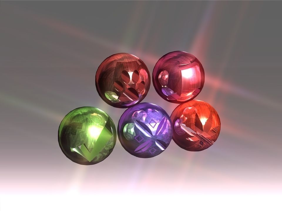 Decoration Hollow Balls Collection Low-poly 3D model_38