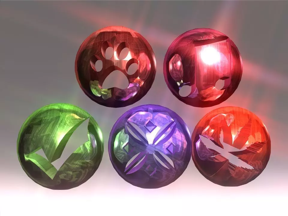 Decoration Hollow Balls Collection Low-poly 3D model_0