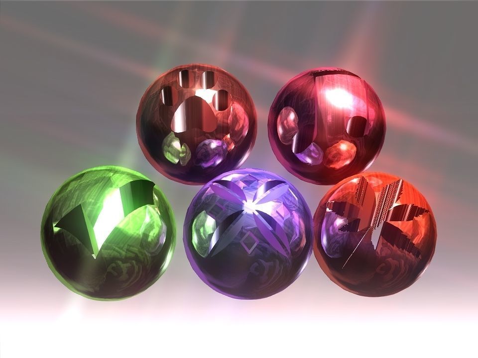Decoration Hollow Balls Collection Low-poly 3D model_39
