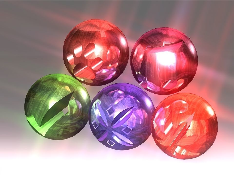 Decoration Hollow Balls Collection Low-poly 3D model_23