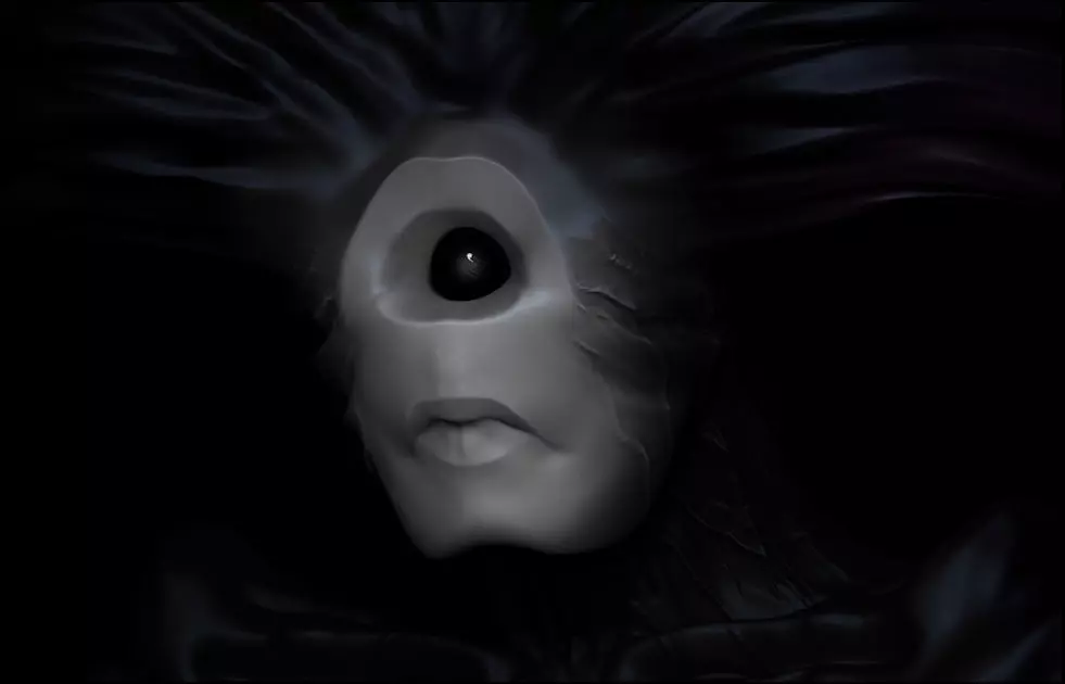 demon face with eyes 3D model_0