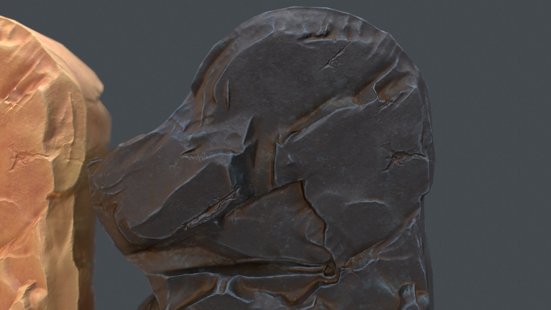 Rocks for far view Low-poly 3D model_14