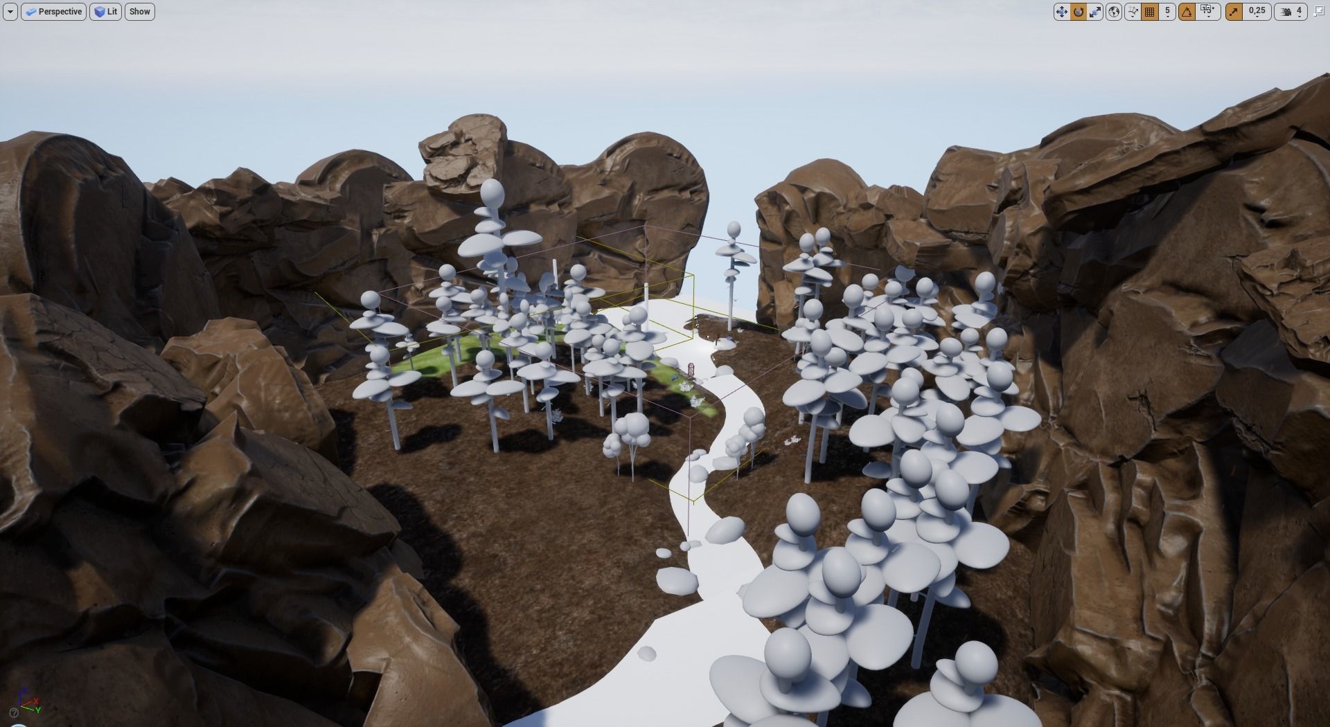 Rocks for far view Low-poly 3D model_6