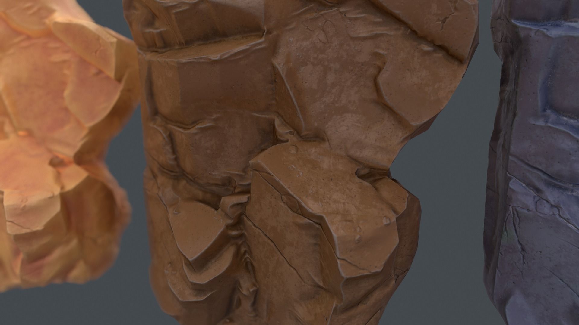 Rocks for far view Low-poly 3D model_15