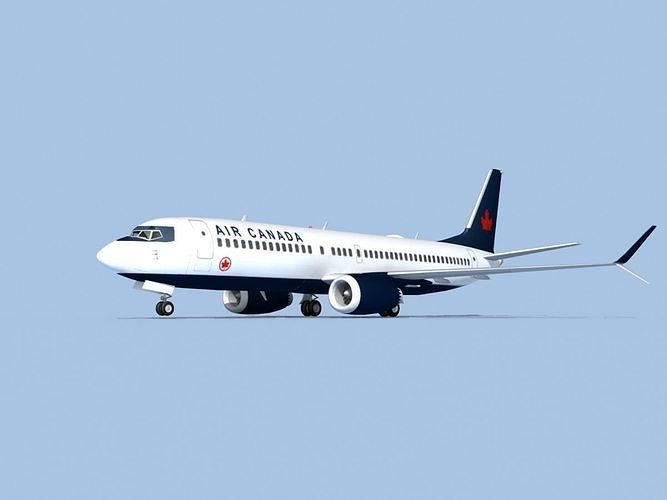 Boeing 737-800 Max Air Canada 3D model