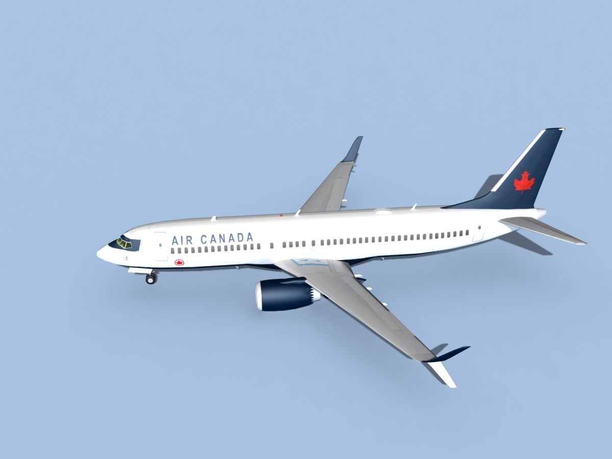 Boeing 737-800 Max Air Canada 3D model_9