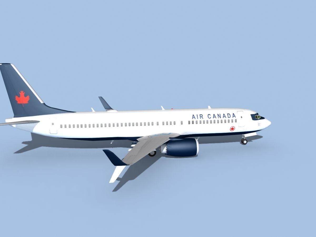 Boeing 737-800 Max Air Canada 3D model_4