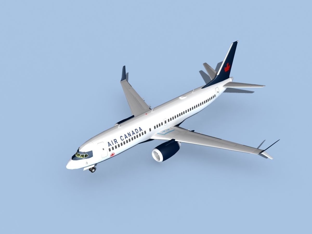 Boeing 737-800 Max Air Canada 3D model_10