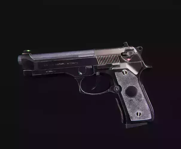 M9 Pistol Low-poly 3D model