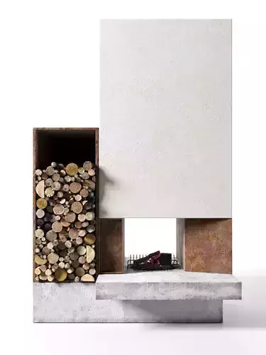 Modern Fireplace 3D model