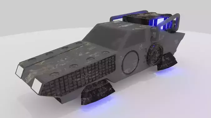 Hovercar armored vehicle with lights
