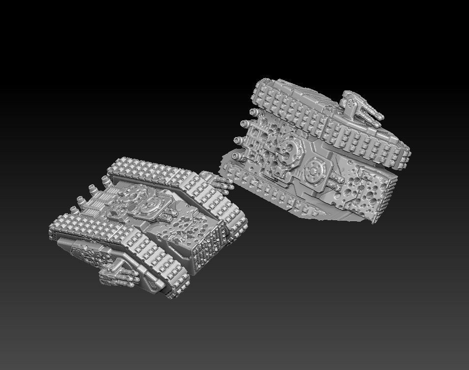 EPIC - ARMAGEDDON SET-3 CRUSHED VEHICLES 3D print model_5