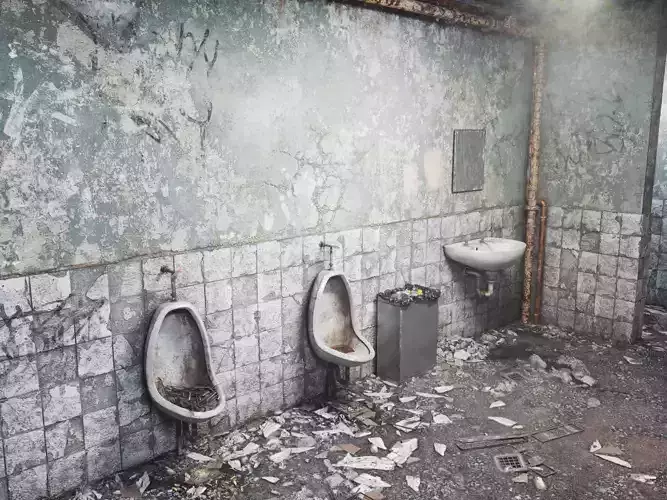 Silent Hill Bathroom 20 Years Later Low-poly 3D model