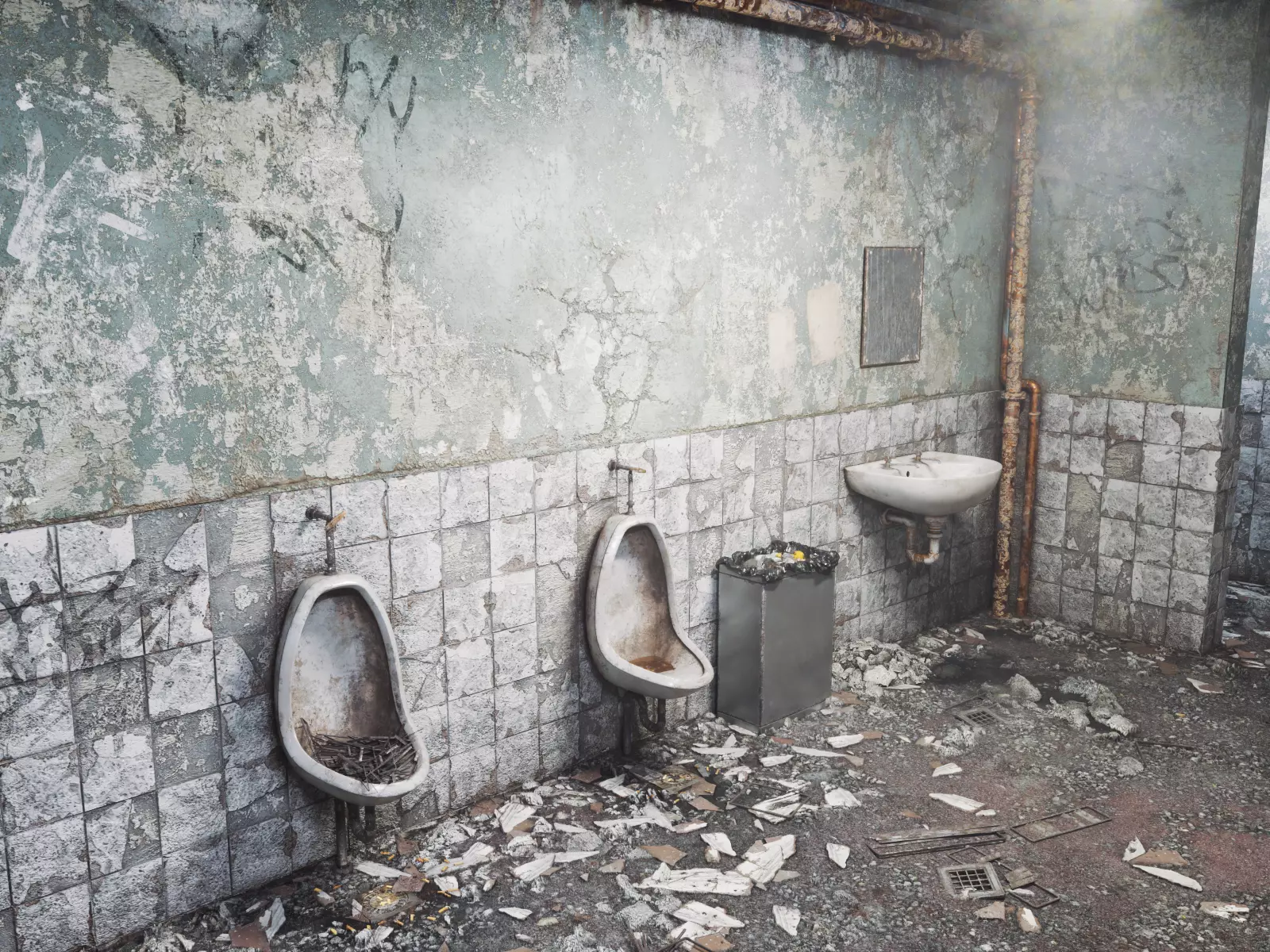 Silent Hill Bathroom 20 Years Later Low-poly 3D model_0