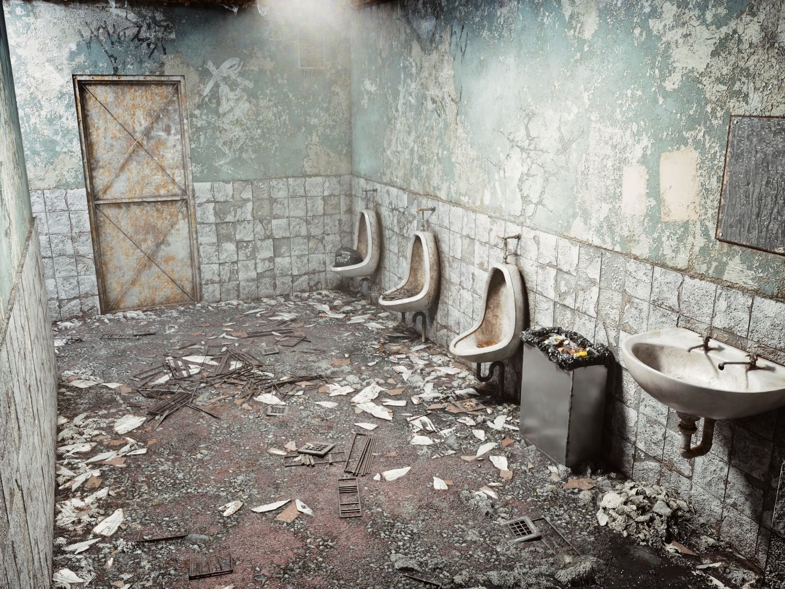 Silent Hill Bathroom 20 Years Later Low-poly 3D model_1