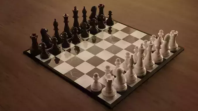 Chess set board 3D print model