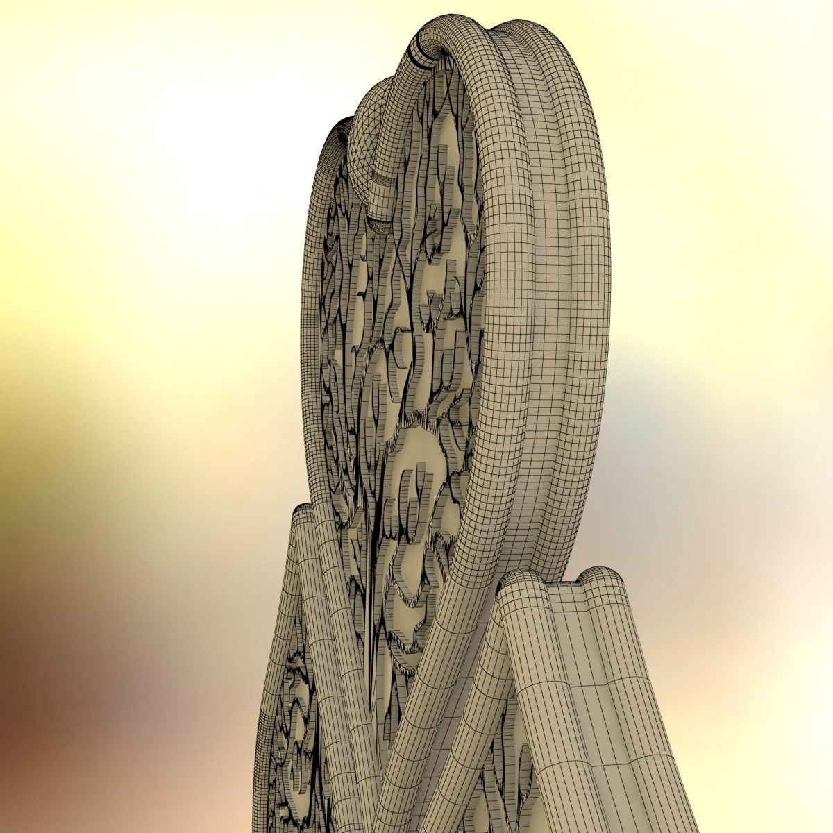 Tree of life Heart pendant 3D print model_22