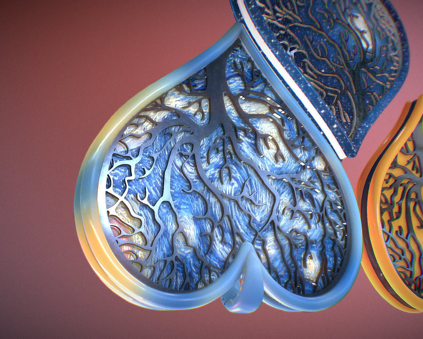Tree of life Heart pendant 3D print model_18