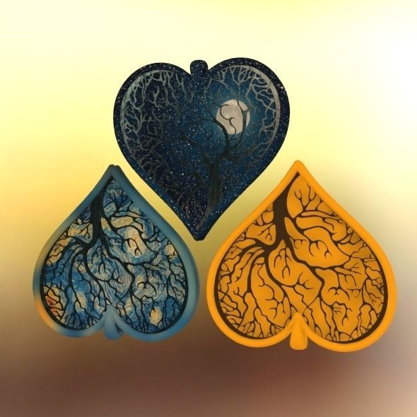 Tree of life Heart pendant 3D print model_71